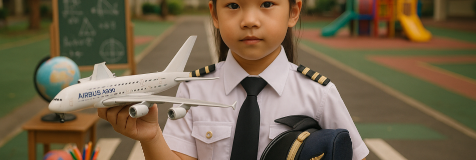 An ispiration หนูอยากเป็นนักบิน child plane