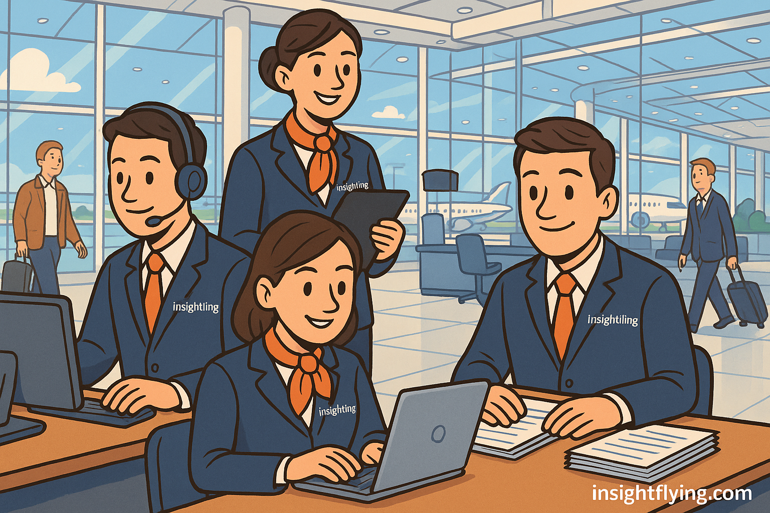พนักงานที่อยู่เบื้องหลัง Back-Office airline’s staff