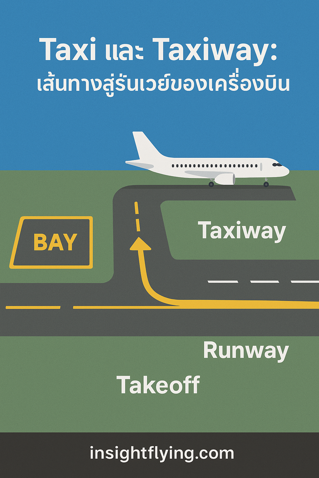 Taxi และ Taxiway: เส้นทางสู่รันเวย์ของเครื่องบิน