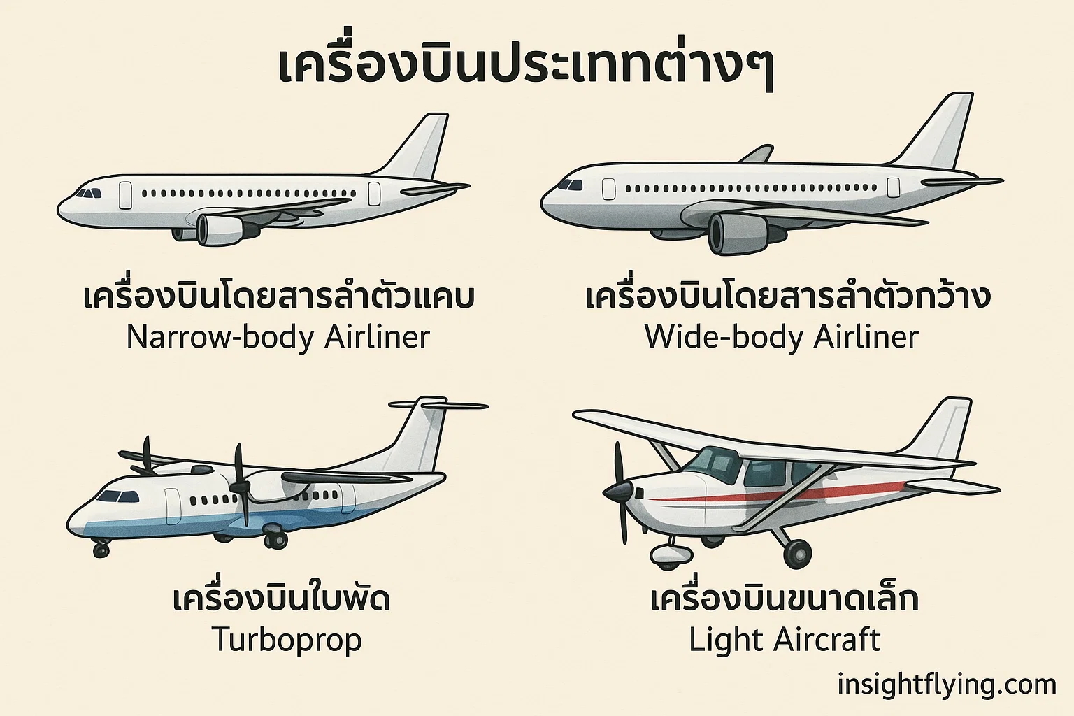 ✈️ Aircraft Classification – การแบ่งประเภทของเครื่องบิน