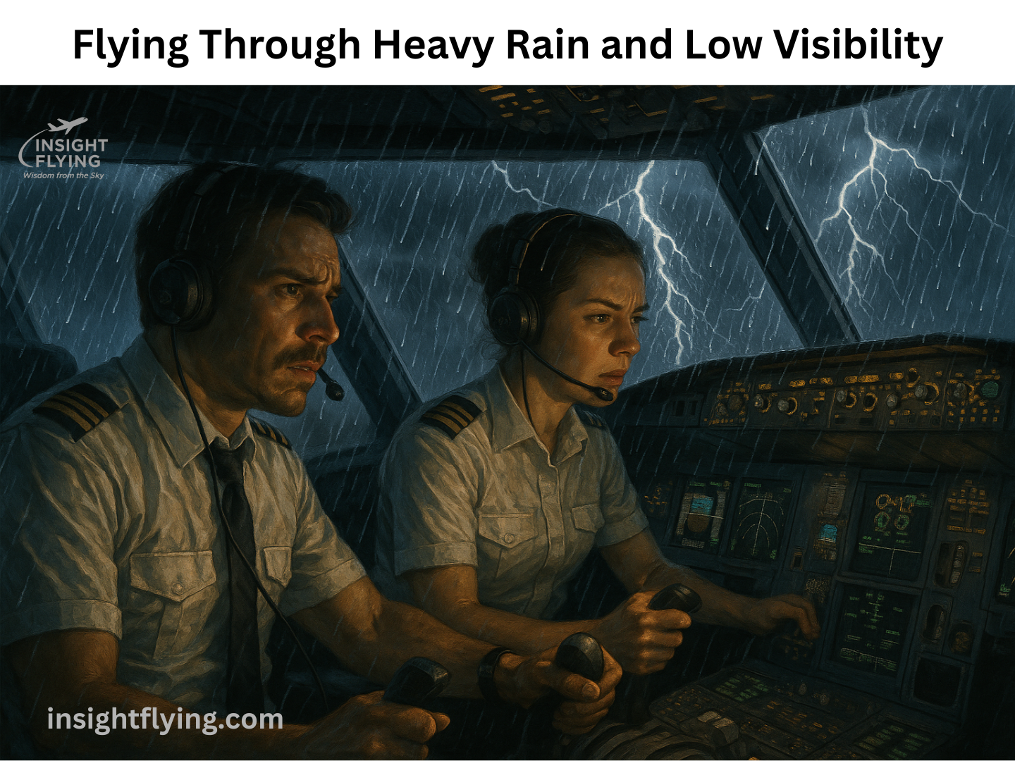Flying Through Heavy Rain and Low Visibility