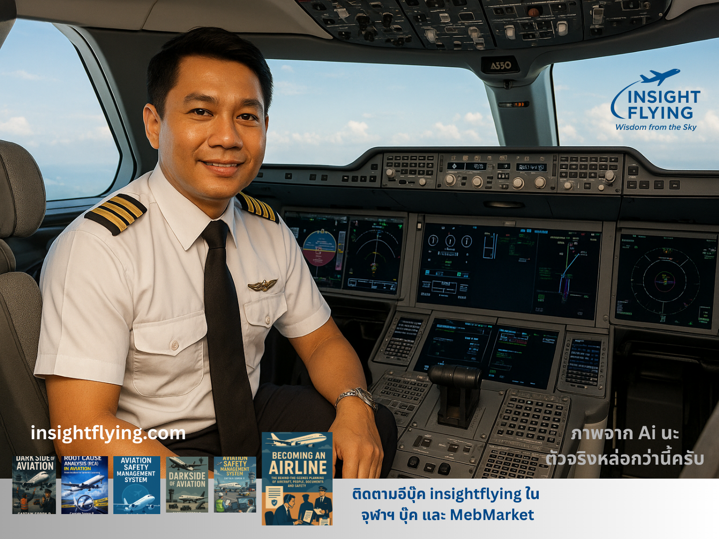 Thai Captain in the cockpit